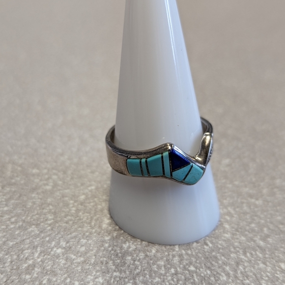 Vintage Zuni Multistone Native American Ring - Picture 5 of 13